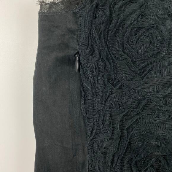 J Crew Gray Silk Organza Floral Cocktail Dress Shift Party Womens Size 0 - Picture 11 of 11